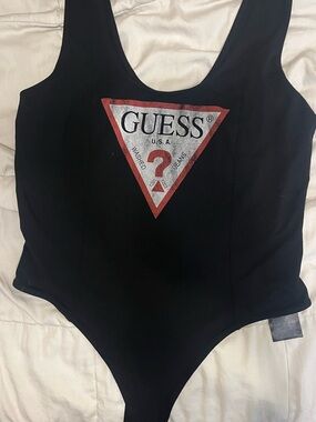 GUESS Black Logo body suit